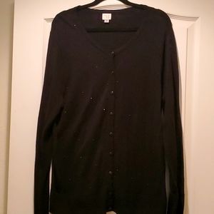 A New Day Black Jeweled Cardigan